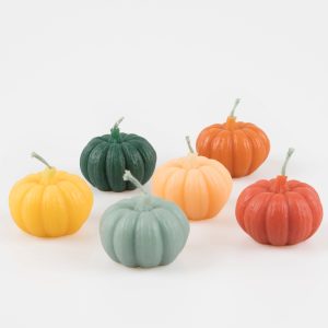 Mini Rainbow Pumpkin Candles. Set of 6