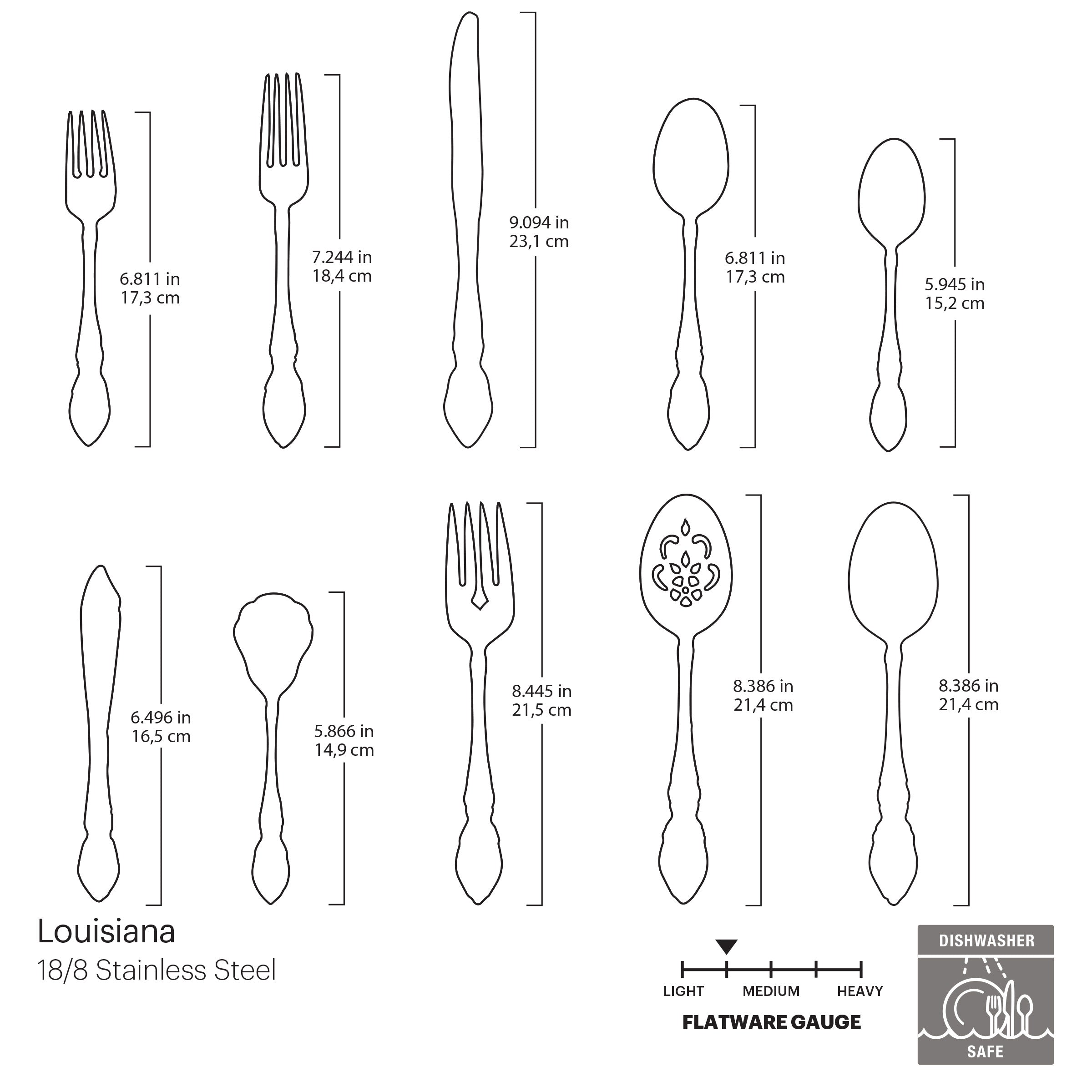 Louisiana 18/8 45 Piece Flatware Set - Image 4