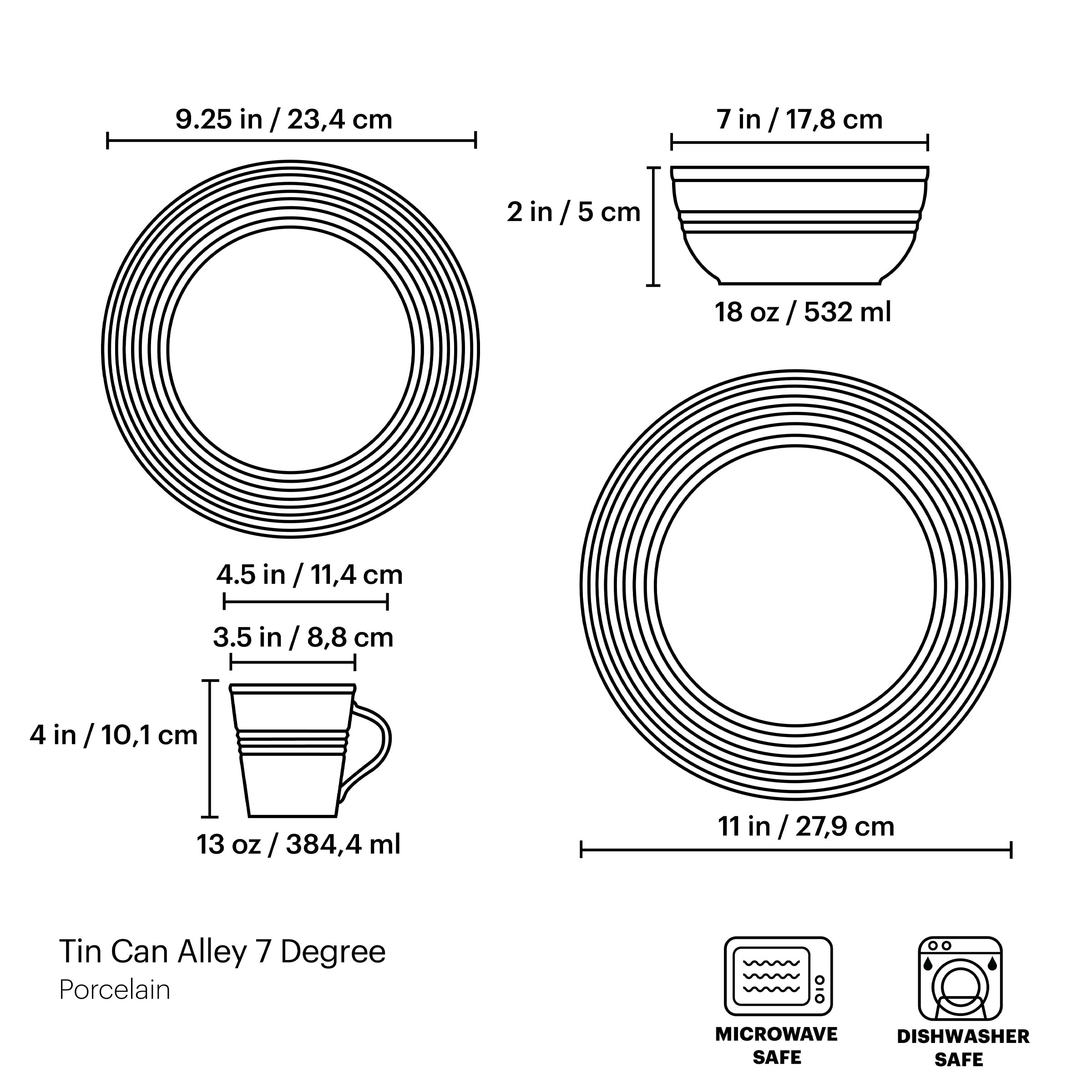 Tin Can Alley Seven Degree 4-Piece Place Setting - Image 7