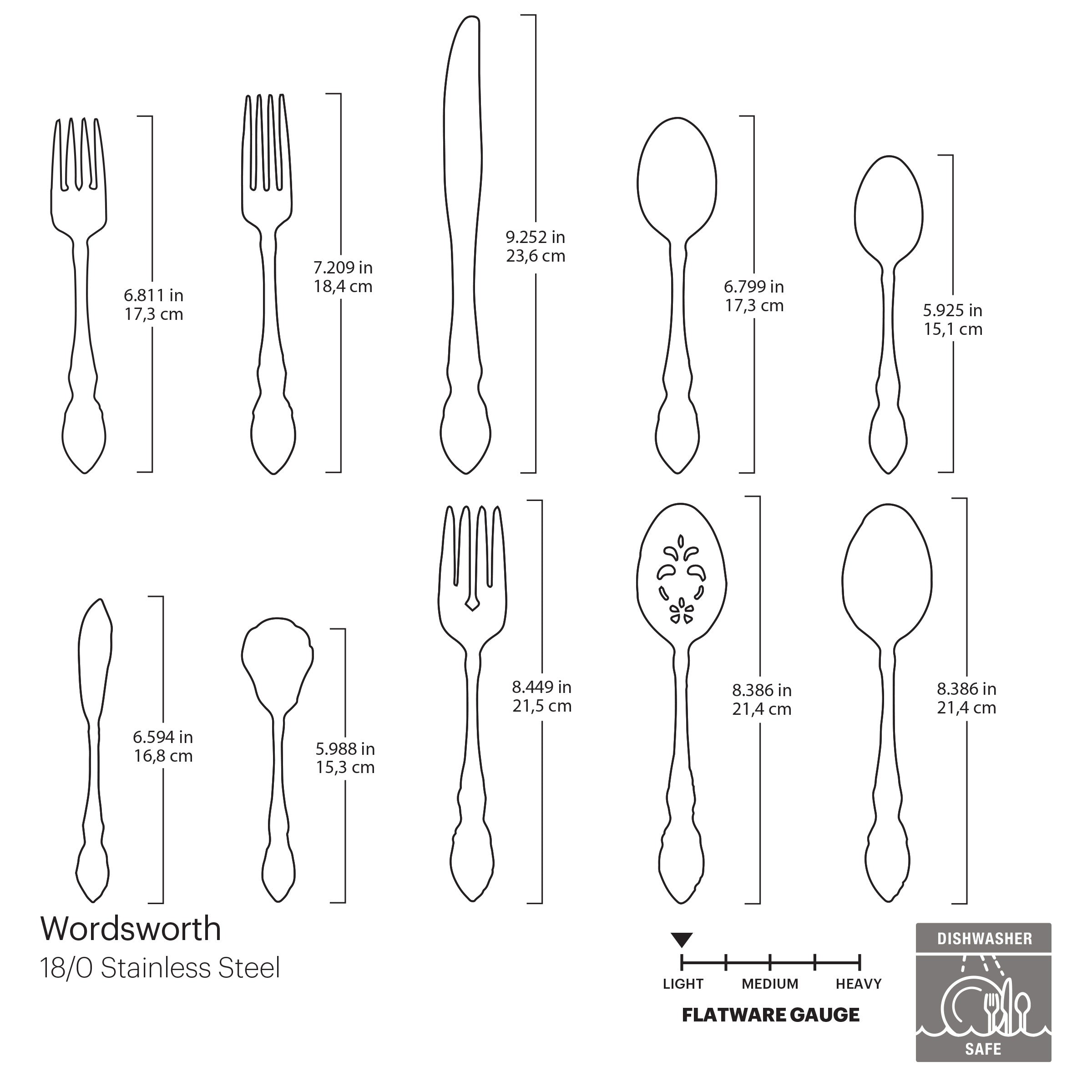 Wordsworth 45 Piece Flatware Set - Image 4