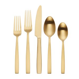 Clearview Gold Satin 20 Piece Flatware Set