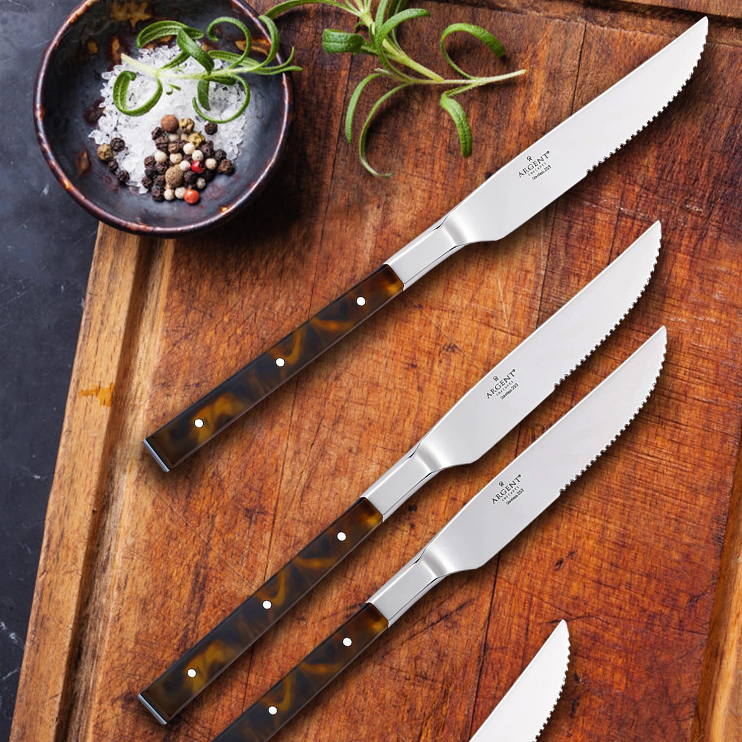St. Laurent Tortoise Steak Knives Set of 4 - Image 2