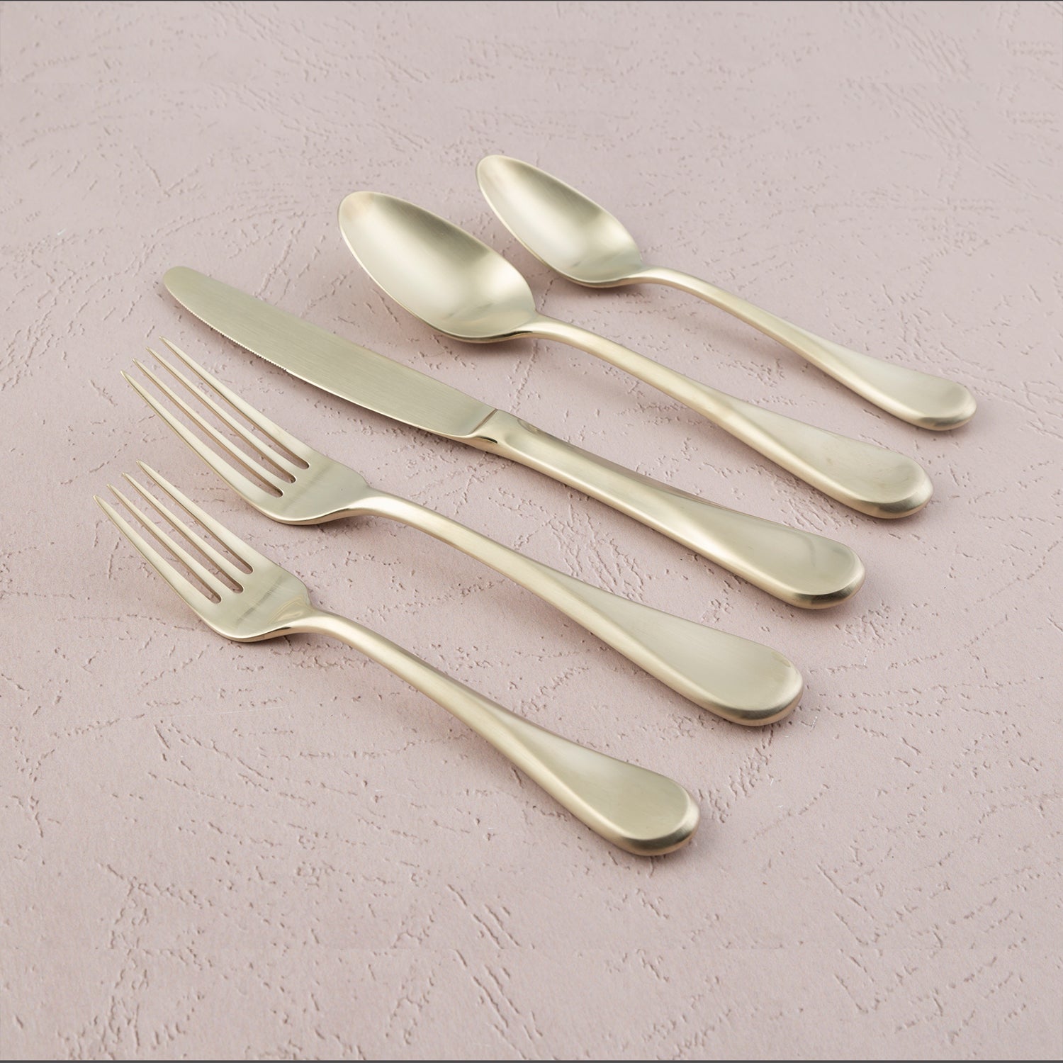Eloquence Champagne Satin 20 Piece Flatware Set - Image 2