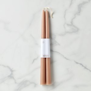 Dipped 12 Taper Candle Pair - Greige