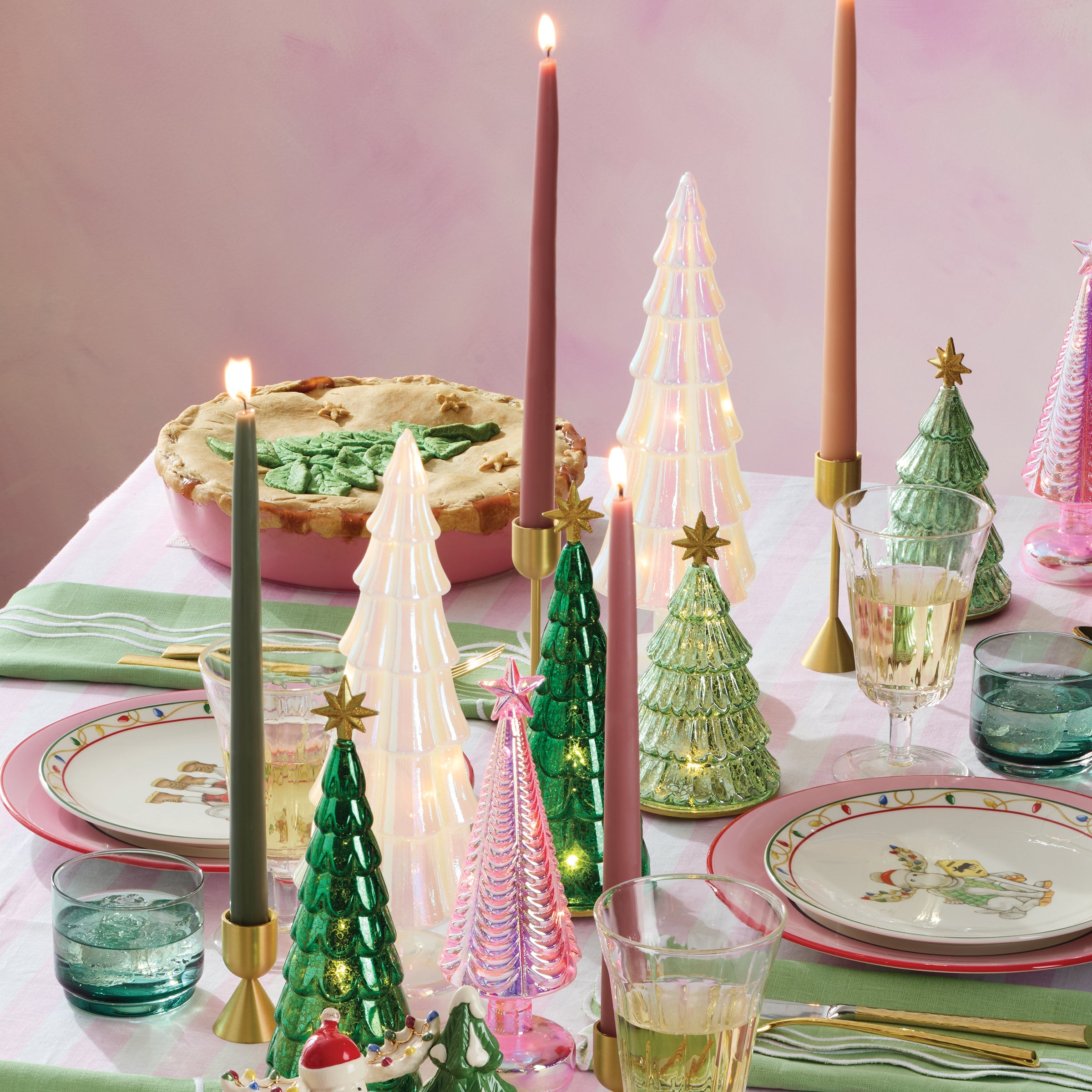 Dipped 12 Taper Candle Pair - Petal - Image 3