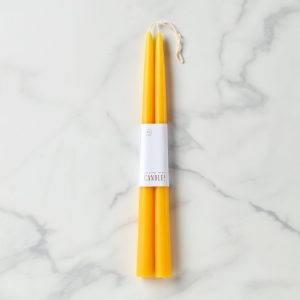 Dipped 12 Taper Candle Pair - Saffron