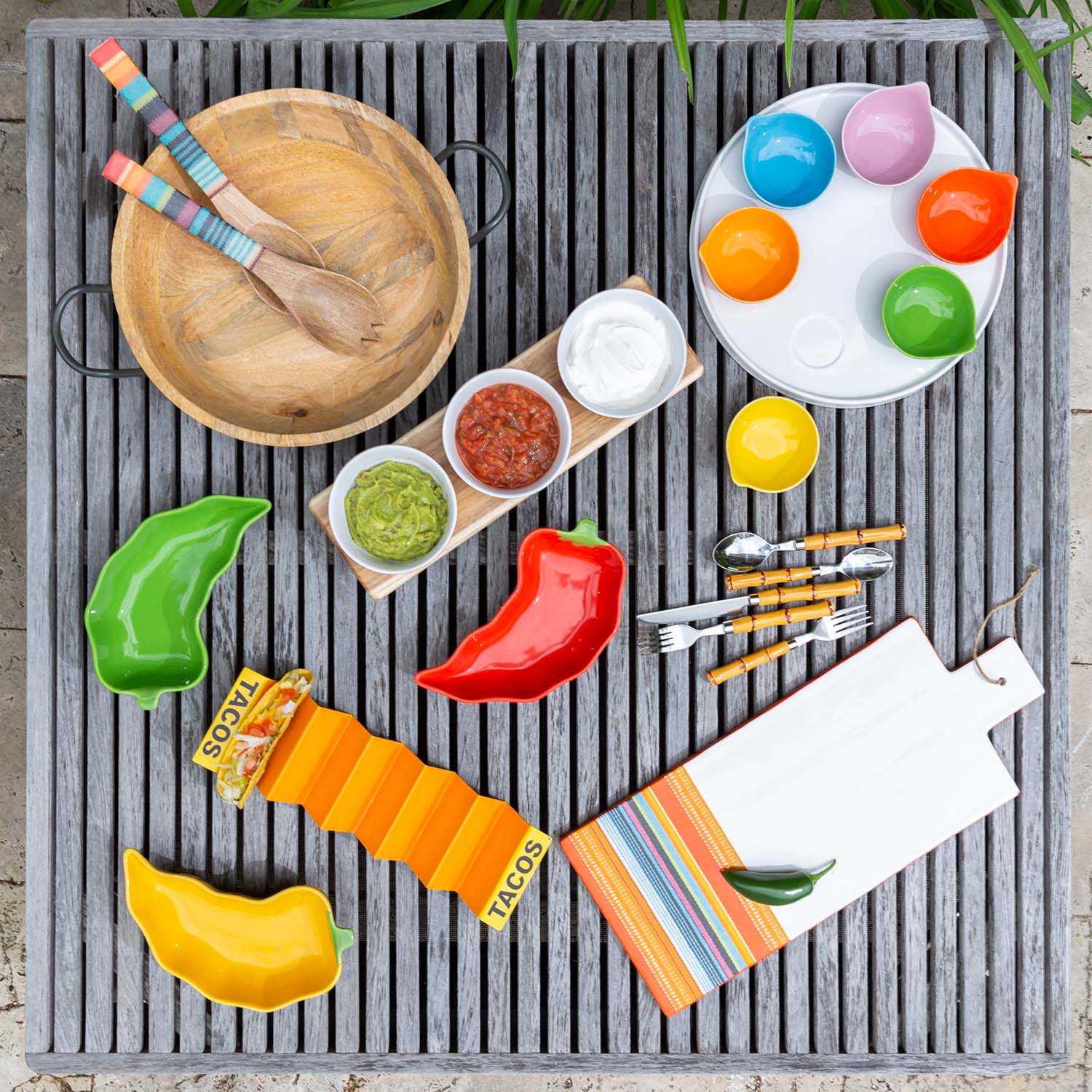 Bamboo Handle 20-Piece Flatware Set - Image 11