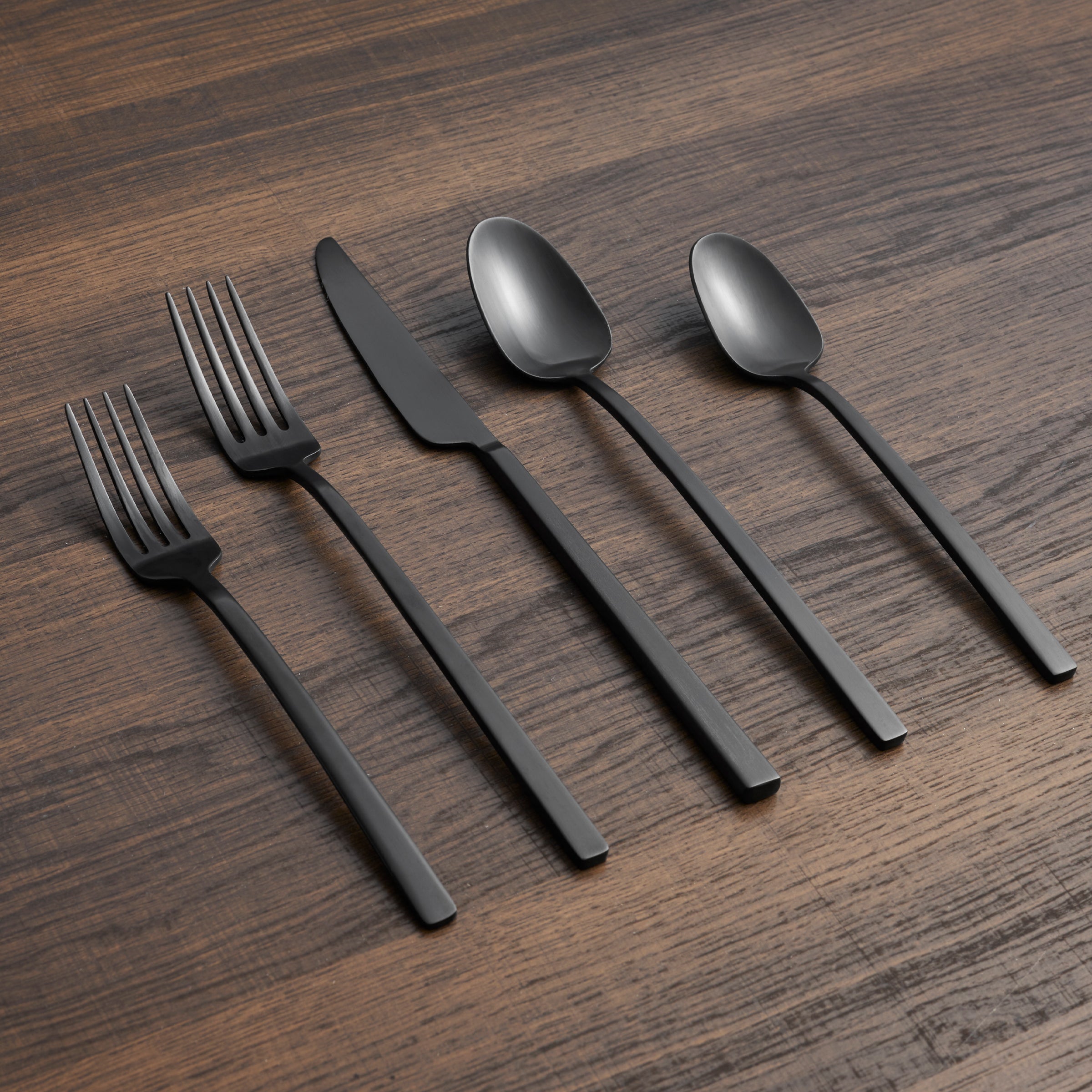 Damaris Black Satin 20 Piece Flatware Set - Image 3