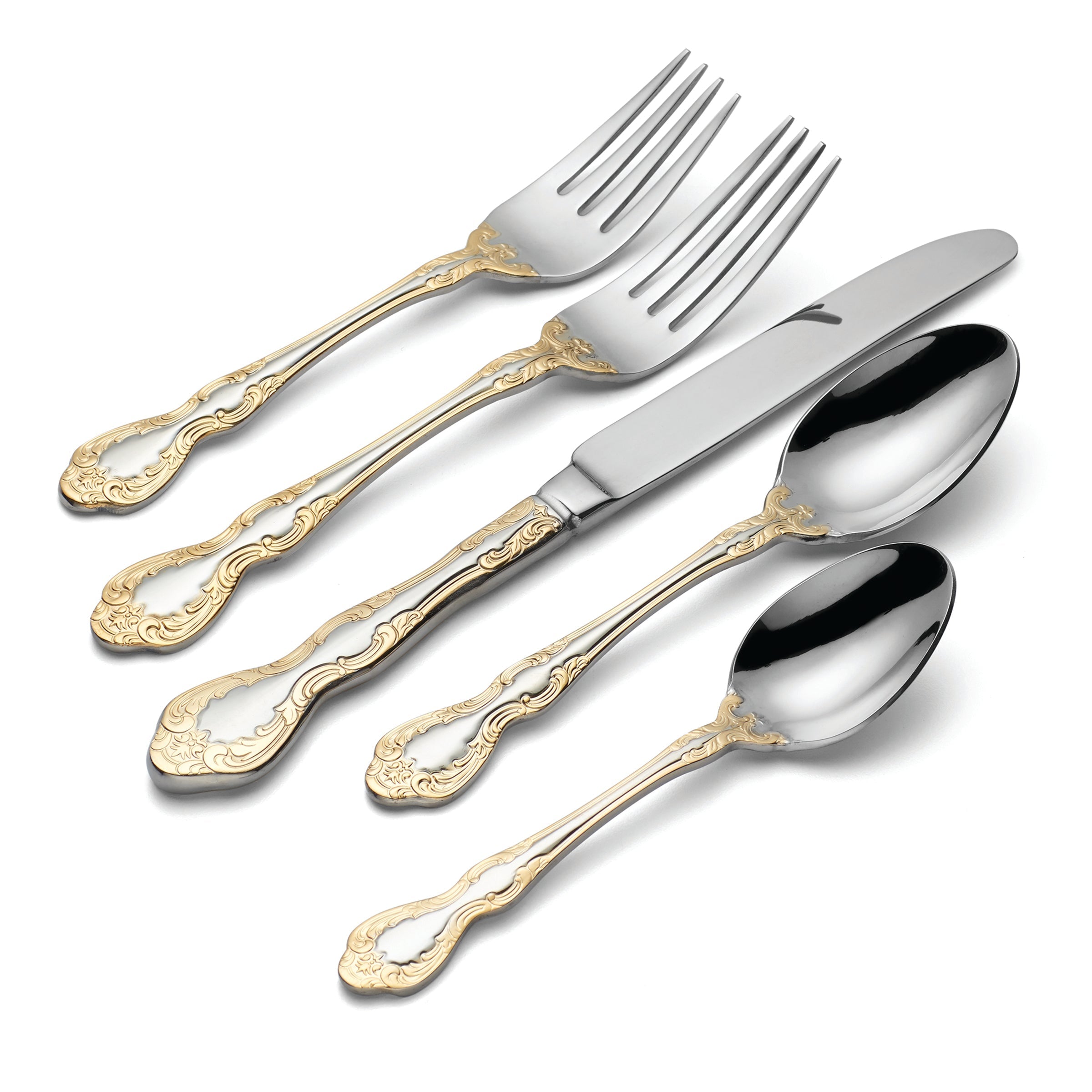 Golden Mandolina 45 Piece Flatware Set - Image 4