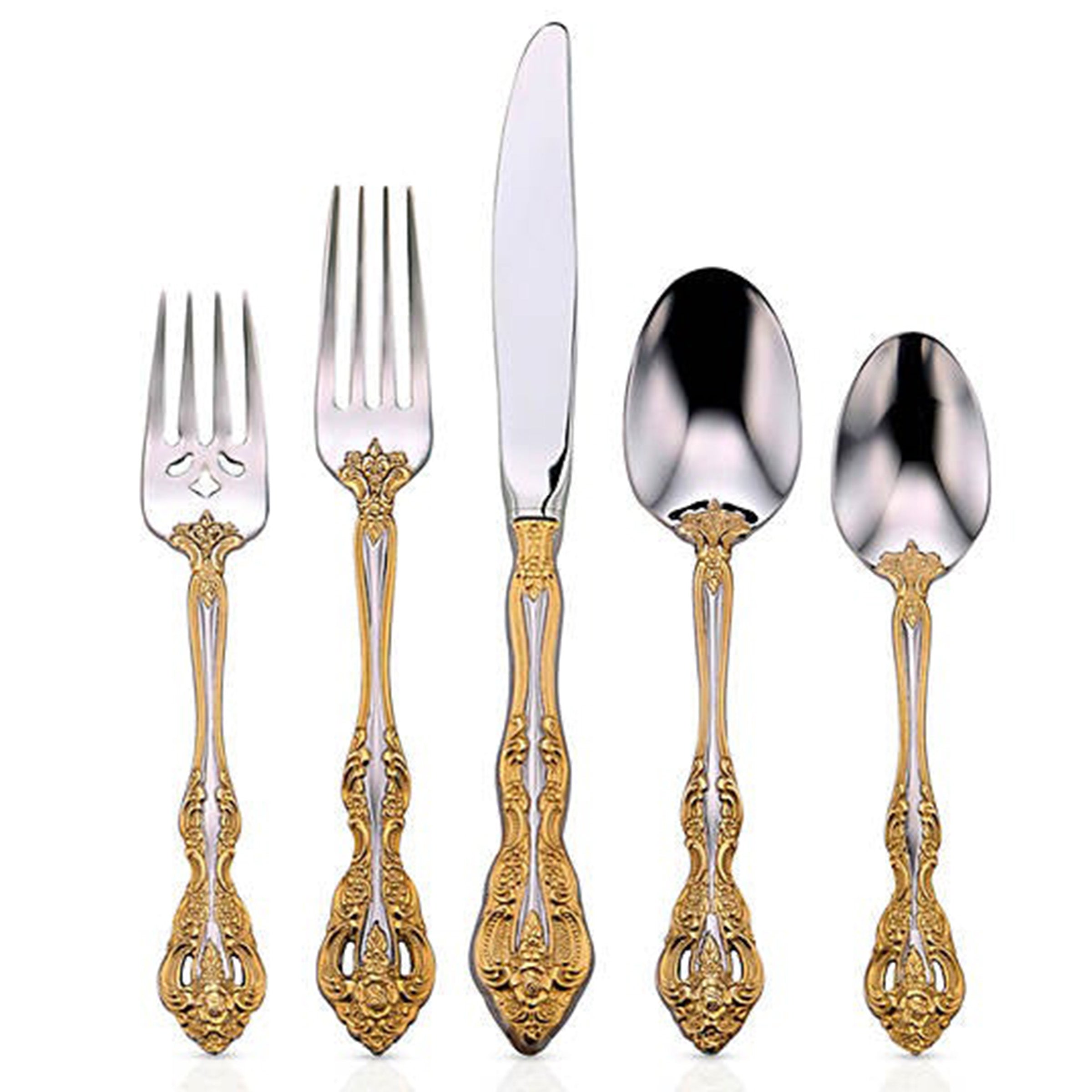 Golden Michelangelo 20 Piece Flatware Set